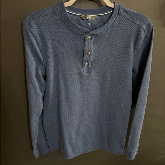 Member's Mark Thermal Henley Men's Size Small Blue NEW - Picture 3 of 8